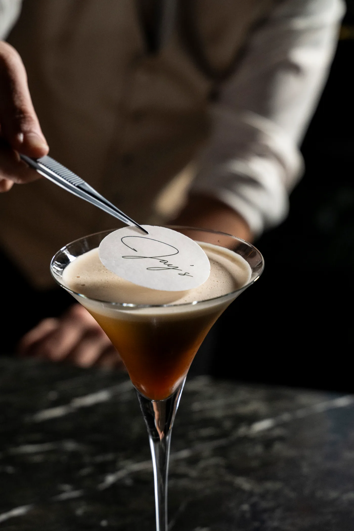 A toast, a signature cocktail at Jay's